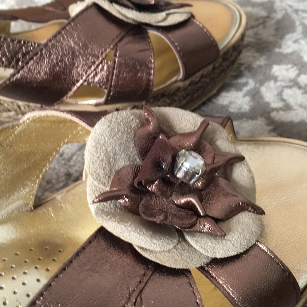 Valleverde Bronze Leather Sandals View 4